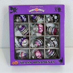 Christopher Radko Shiny Brite 12 Halloween Ornaments Purple Box NIP 2024